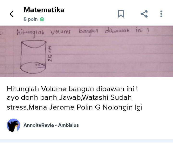 pertanyaan nyeleneh Brainly (brainly.co.id/mapel/matematika)