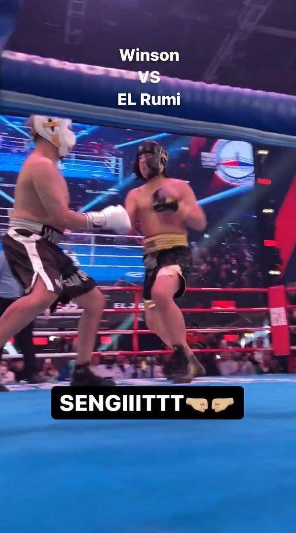 El Rumi menang duel tinju (instagram.com/holywingssportshow)