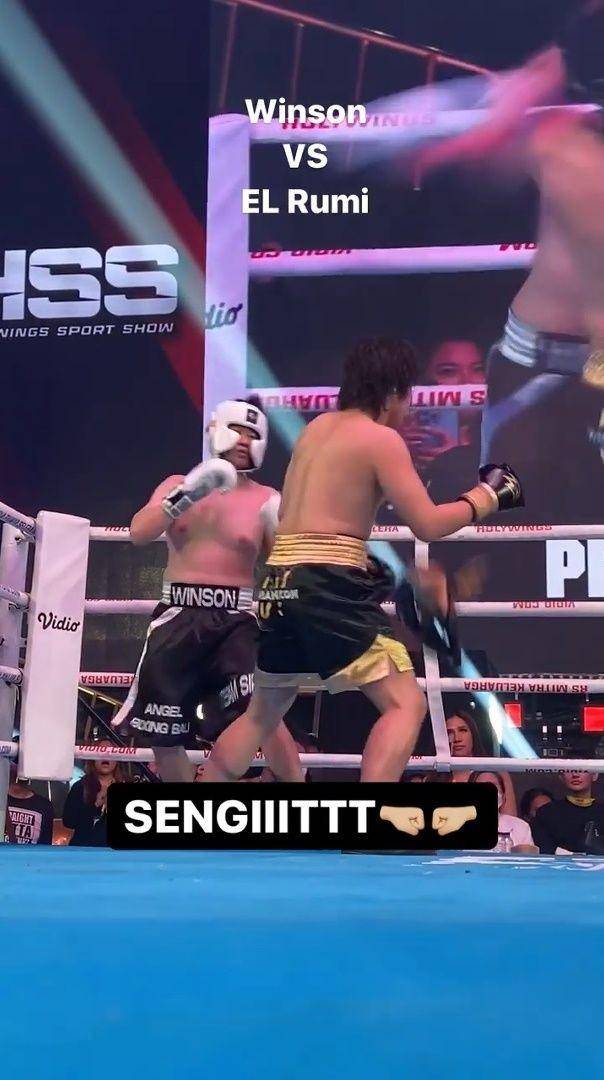 El Rumi menang duel tinju (instagram.com/holywingssportshow)
