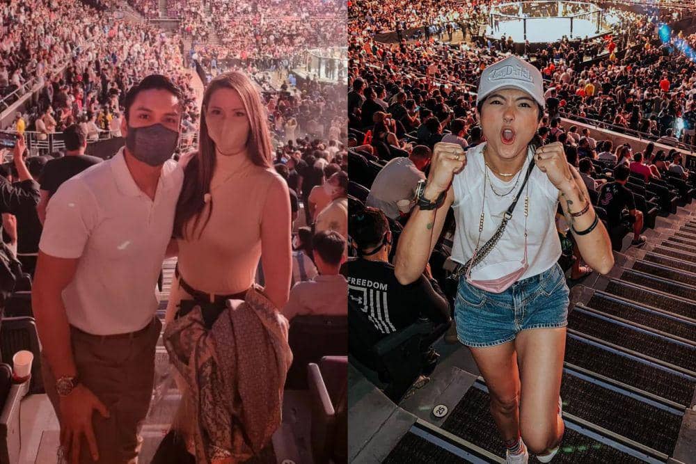 10 Potret Artis Indonesia yang Nonton Pertandingan UFC di Singapura
