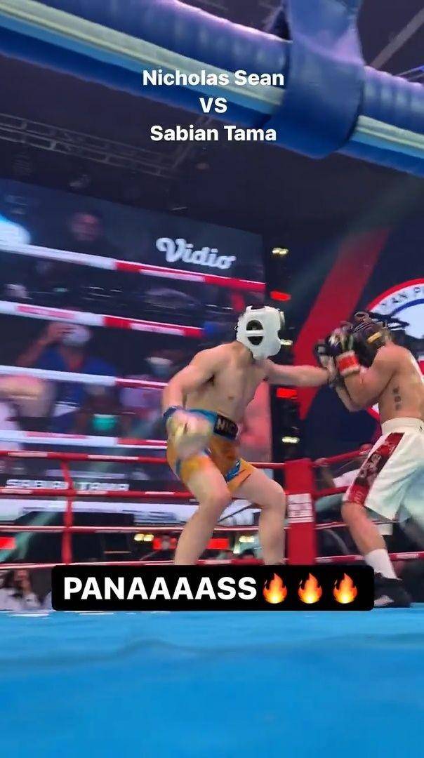 Nicholas Sean menang tinju (instagram.com/holywingssportshow)