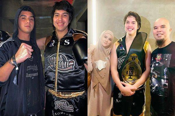El Rumi menang duel tinju (instagram.com/alghazali7 |instagram.com/ahmaddhaniofficial)