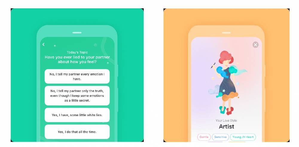 ilustrasi fitur Love Style Test dan Dating Quiz (omi.sg)