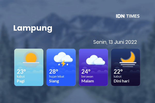 Prakiraan Cuaca Hari Ini 13 Juni 2022, Sebagian Lampung Bakal Kabut