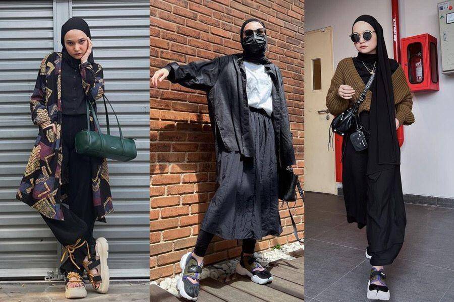 Inspirasi outfit hitam ala Soraya Ulfa (instagram.com/sorayaulfa15)