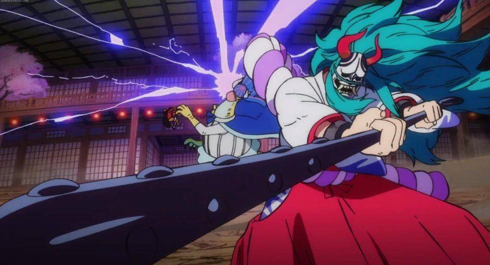 Yamato menggunakan Raimei Hakke seperti Kaido. Toei Animation