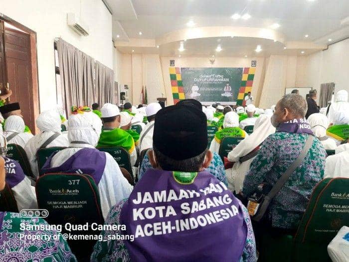 Calon Jemaah Haji Kloter 1 Embarkasi Aceh tiba di Asrama Haji Banda Aceh, di Kota Banda Aceh. (Foto: Istimewa)