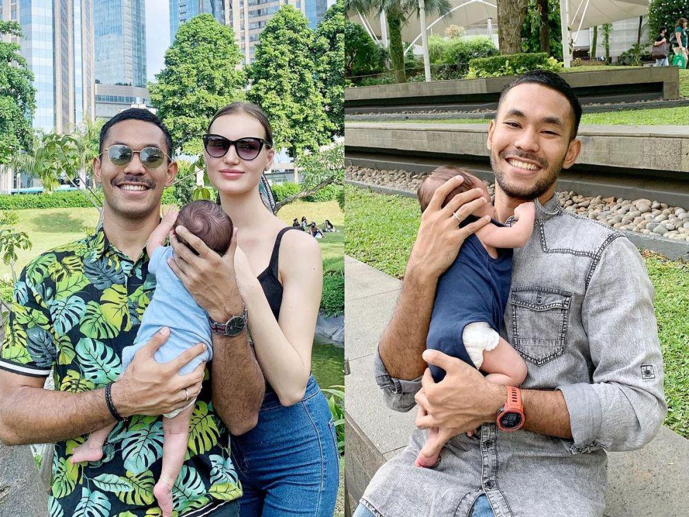 Jadi Papa Muda, 9 Potret Telaten Diego Afisyah saat Momong Anak