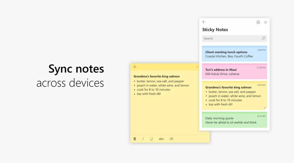 ilustrasi Microsoft Sticky Notes (apps.microsoft.com)