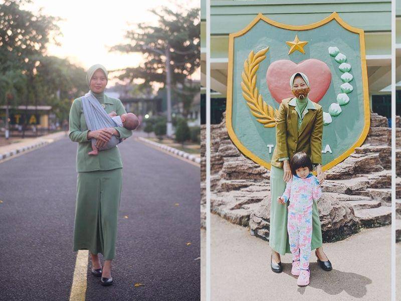 Jian Batari jadi ibu Persit. (instagram.com/jianbatari)