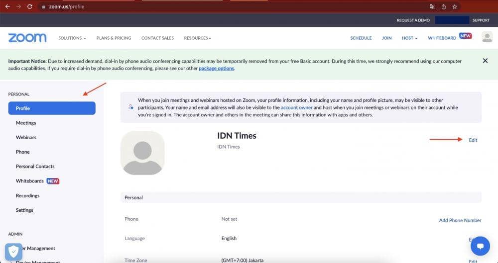 5 Cara Ganti Nama di Zoom agar Dikenali saat Meeting Online | IDN Times