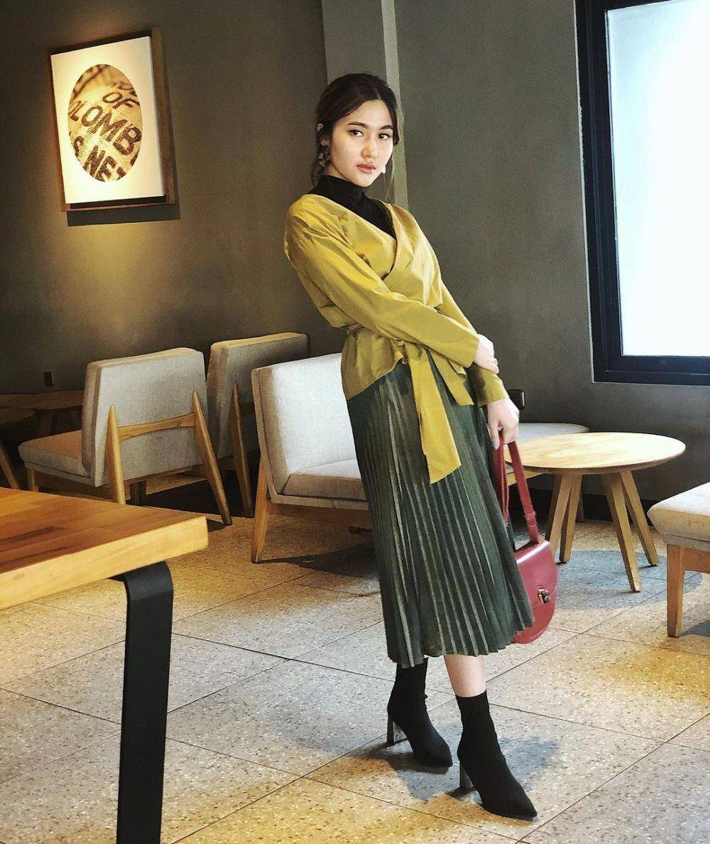 OOTD skirt dan dress ala Libra Akila (instagram.com/libraakila)