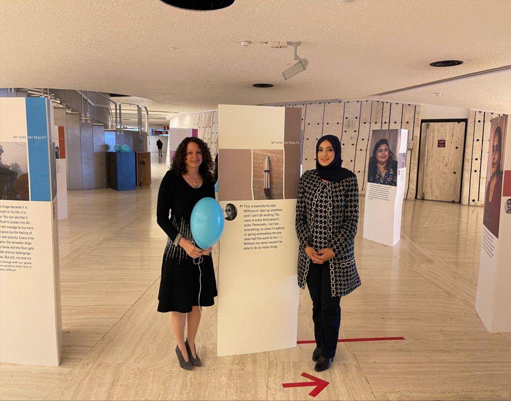 Duta Besar AS untuk Dewan HAM PBB Michele Taylor dan Diplomat Uni Emirat Arab Lubna Qassim (twitter.com/LubnaQassim)