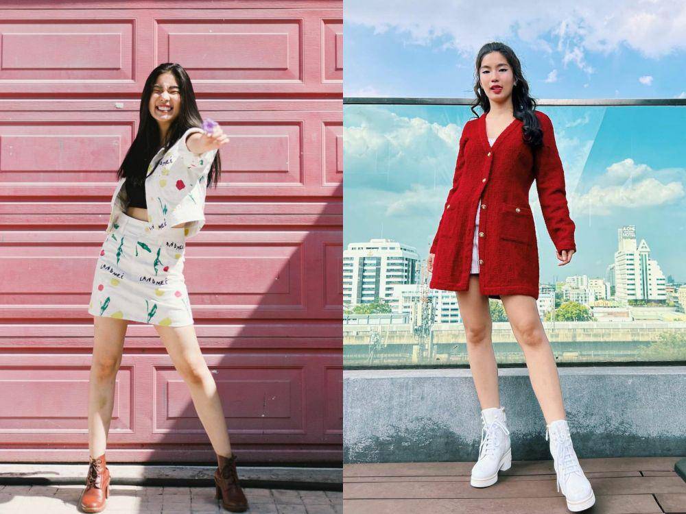 refrensi outfit feminim ala Goy Arachaporn (instagram.com/goyyog)