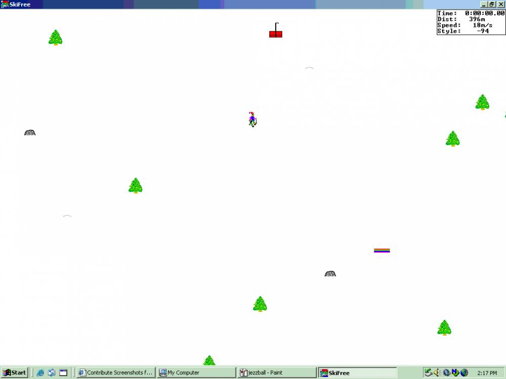 SkiFree (www.myabandonware.com)