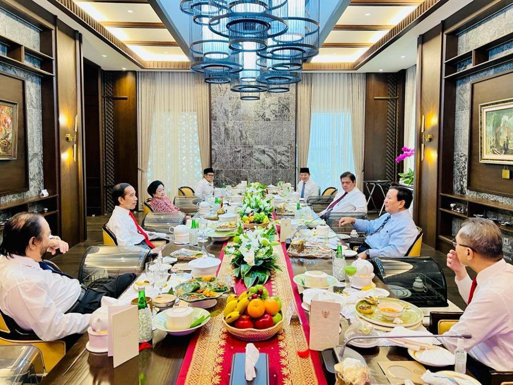 Langka! Jokowi Jamu Ketum Parpol Makan Siang di Ruang Privat Presiden