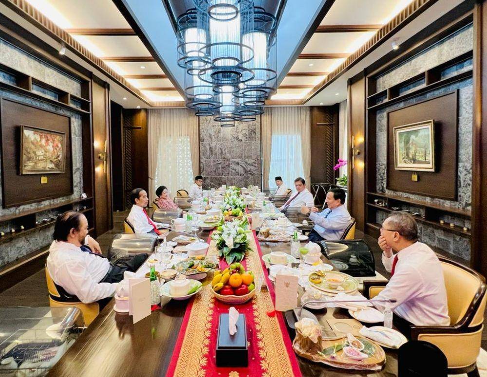 Potret Jokowi makan bersama Ketum Parpol Koalisi (dok. Sekretariat Presiden)