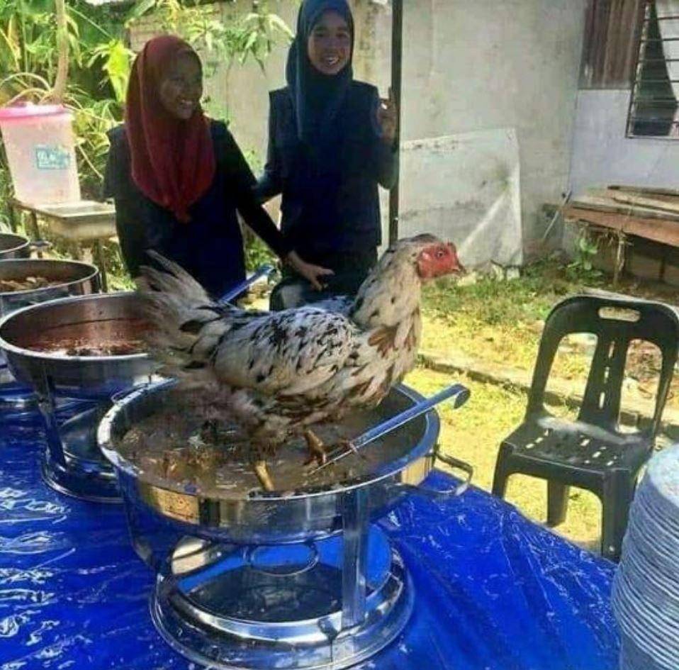 potret apes makanan hajatan (instagram.com/humorsantuy)