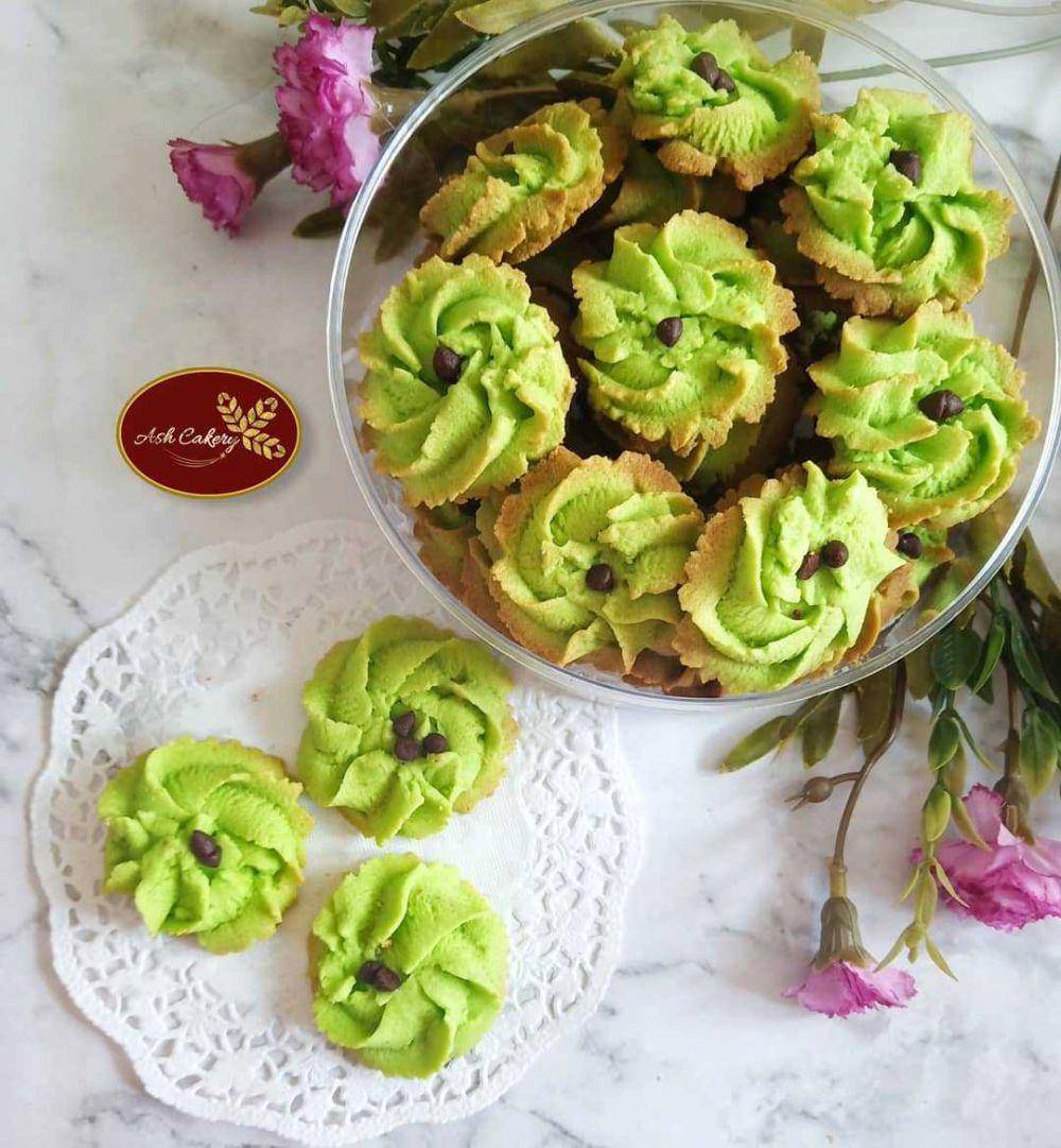 Kue semprit pandan (instagram.com/erma_ashcakery)
