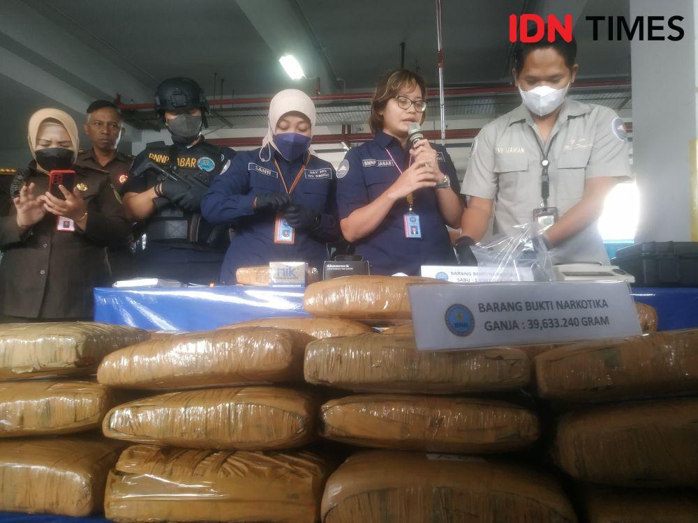 BNN Jabar Amankan 39,633 Kilogram Ganja yang Disamarkan Dalam Kopi