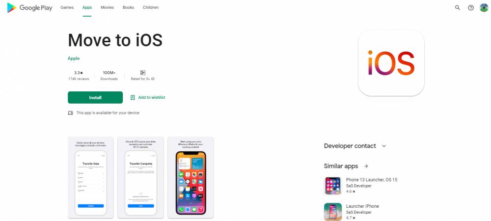 aplikasi Move to iOS untuk memindahkan data dari Android ke iOS (play.google.com)