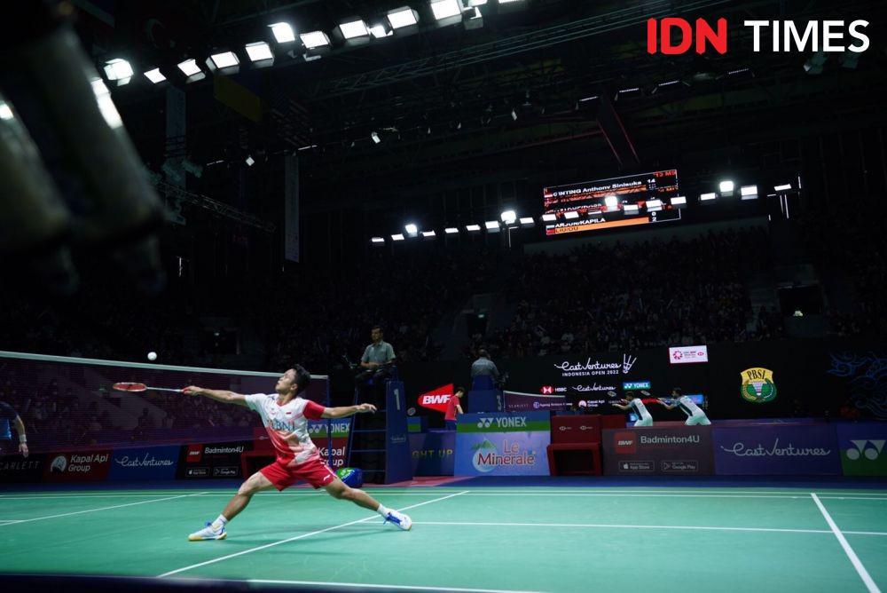 Anthony Ginting di Indonesia Open 2022. (IDN Times/Reynaldy Wiranata)