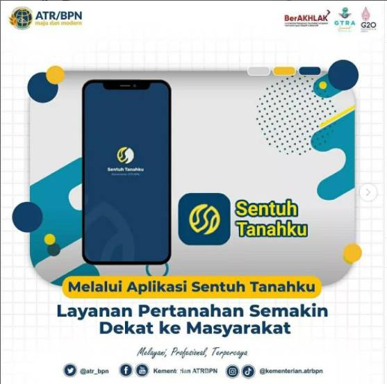 Ilustrasi Aplikasi Sentuh Tanahku (web/Kementerian ATR/BPN)