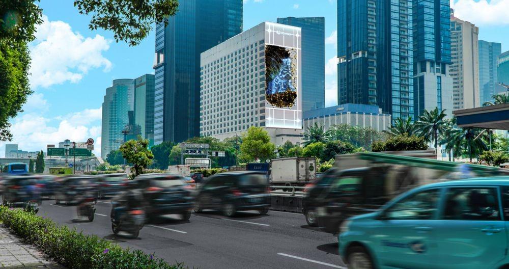 Layar OOH City Vision yang terletak di Gatot Subroto. (Dok. City Vision)