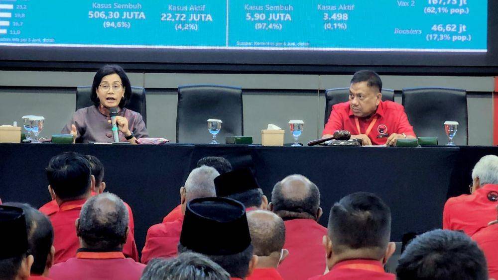 Sri Mulyani hadir di Rakor Kepala dan Wakil Kepala Daerah PDI Perjuangan Seluruh Indonesia (dok. PDIP)