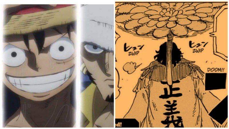 Luffy dan Law serta Ryokugyu. (Dok. Shueisha/One Piece)