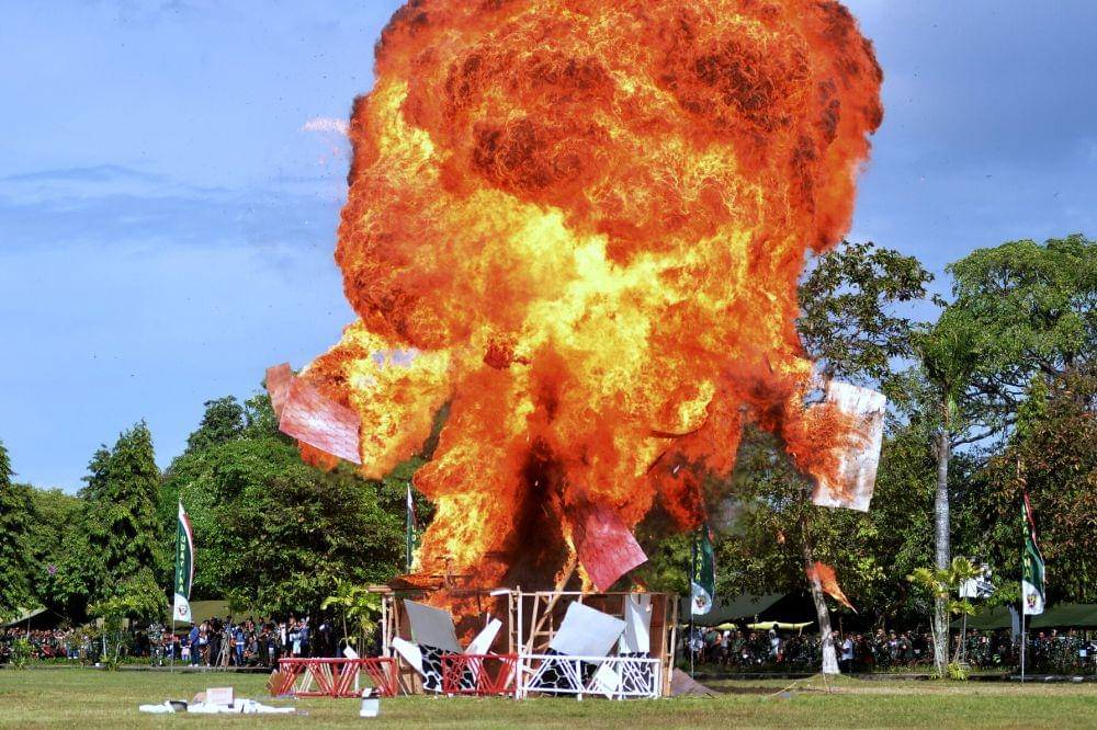 Sejumlah tim di TNI lakukan simulasi pengamanan dan skenario bila aksi terorisme terjadi saat KTT G20 di Bali, November 2022. (ANTARA FOTO/Fikri Yusuf)