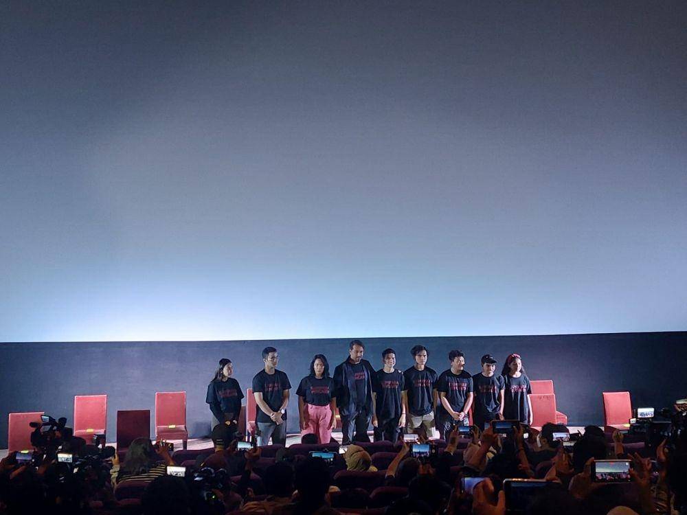 Sutradara, produser dan pemain Pengabdi Setan 2 di Epicentrum, Jakarta, pada Kamis (16/6/2022) (IDN Times/Erfah Nanda)