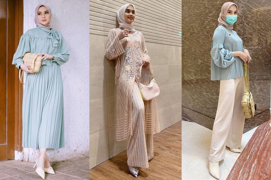 9 Inspirasi Outfit Pastel untuk Hijabers ala Tiqasya, Bikin Terpesona!