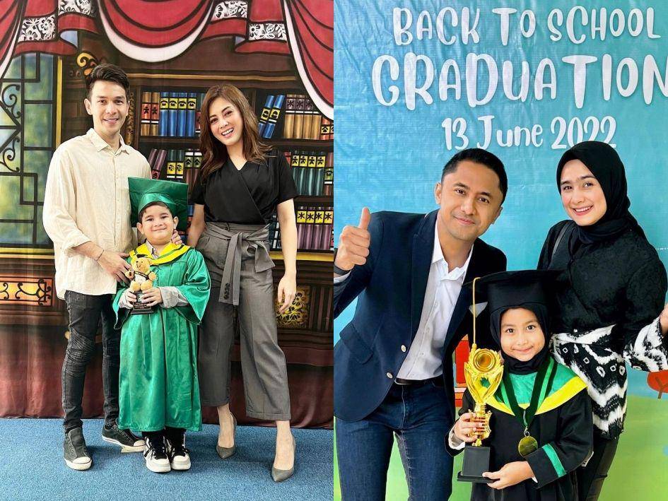 kolase potret wisuda anak artis (instagram.com/ dhenafrizzy l instagram.com/hengkykurniawan)