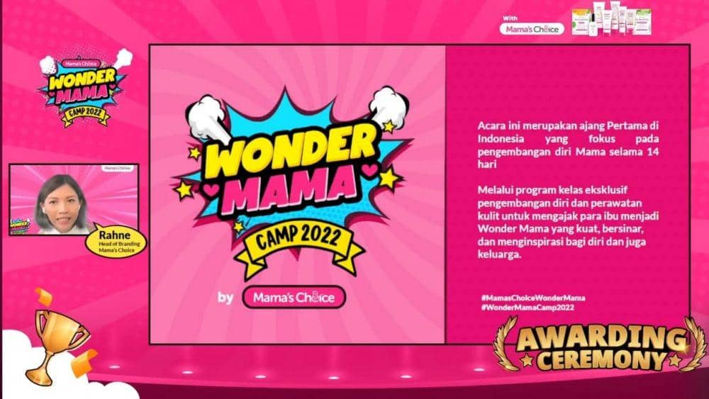 Awarding Ceremony Wonder Mama Camp 2022 by Mama's Choice (dok. Mama's Choice)