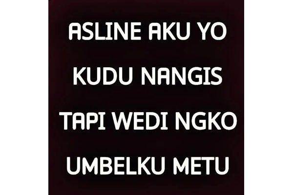 caption Twitter bahasa Jawa lucu (twitter.com)