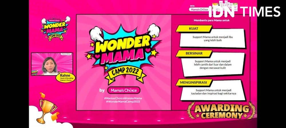 Awarding Ceremony Wonder Mama Camp 2022 by Mama's Choice. Sabtu (18/6/2022). IDN Times/Adyaning Raras