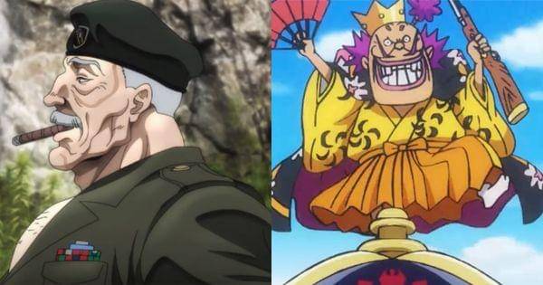 Orochi dan pejabat militer dari anime Baki ( Dok. Toei Animation / One Piece ) ( Dok. Netflix / Baki )