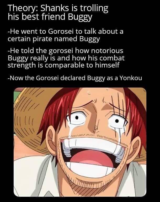 Shanks yang diduga berada di balik penobatan Buggy jadi Yonkou ( Dok. facebook.com/Jaaaypsu)