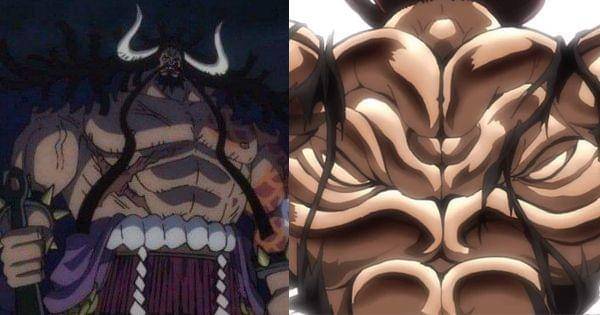 Unsur makhluk Oni pada penampilan fisik Kaido dan Yujiro ( Dok. Netflix / Baki ) ( Dok. Toei Animation / One Piece )
