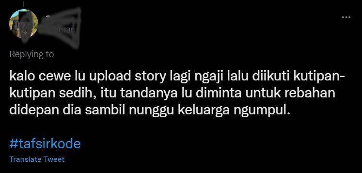 tanda kode gebetan kocak (twitter.com)
