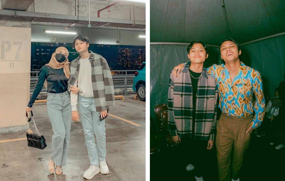 kolase potret Rizwan Fadilah dan saudara (instagram.com/putridelinaa | instagram.com/rizwanfadilah.a.s)