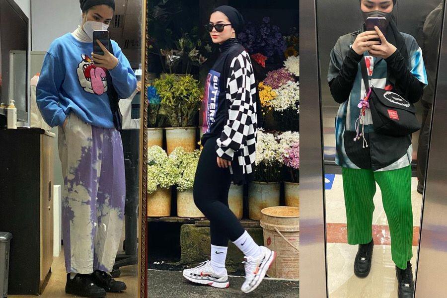 9 OOTD Hijab ala Sivia Azizah, Gaya Nyentriknya Justru bikin Terpana!