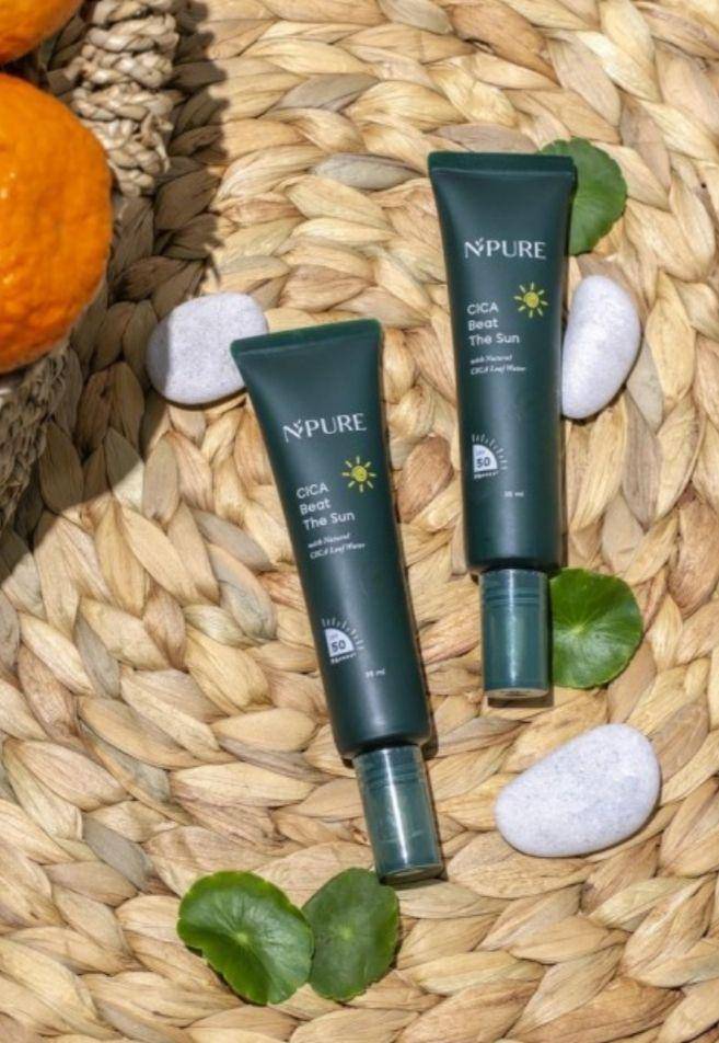 N’Pure Cica Beat The Sun SPF 50 PA ++++ (tokopedia.com/Mahdaly Department Store)