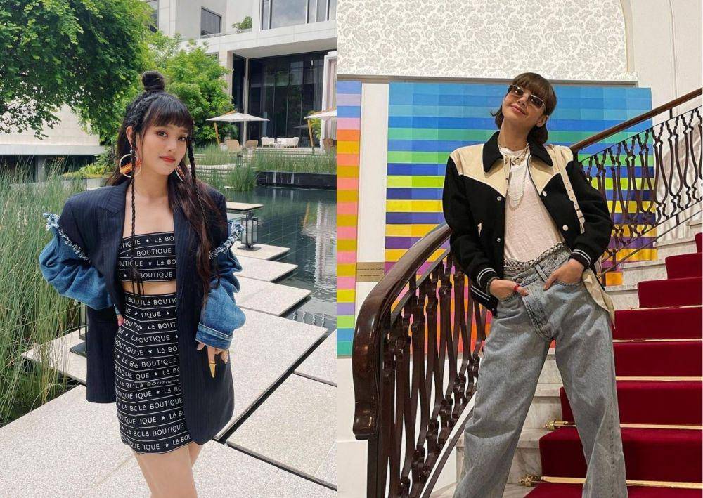 oufit hitam Lisa dan Minnie (instagram.com/lalalalisa_m)