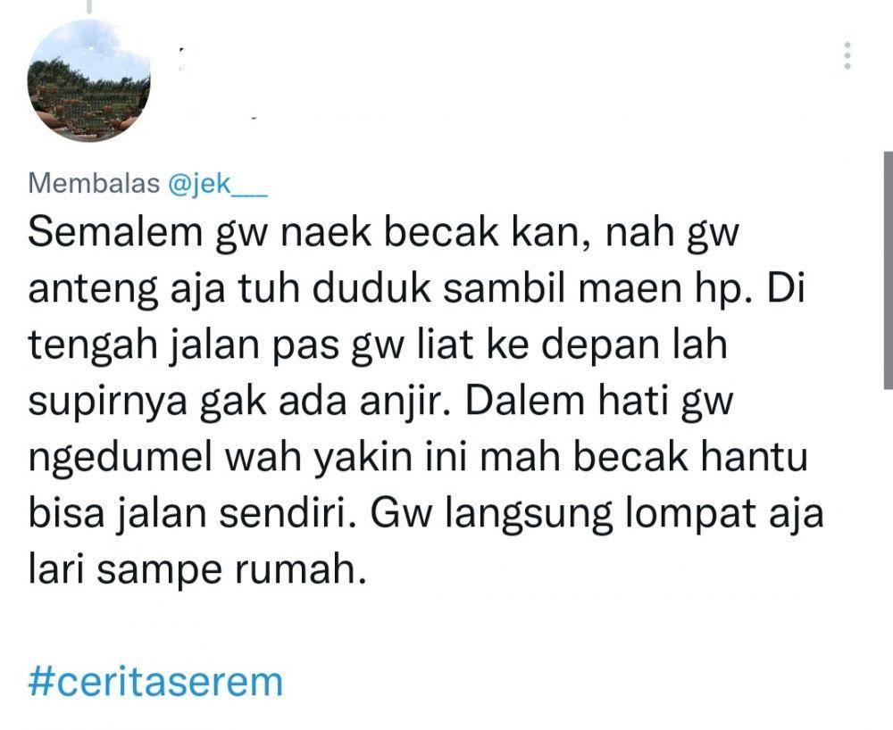 cerita horor ala netizen (twitter.com/cahyadimania)