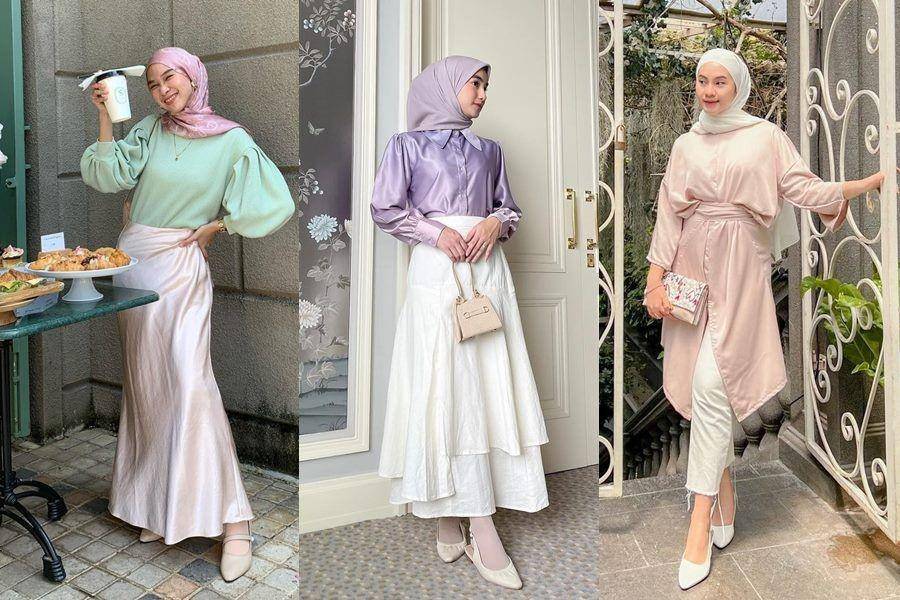 ootd hijab silk (instagram.om/nasariastri | instagram.com/oliviafindas | instagram.com/itsbellefirst)
