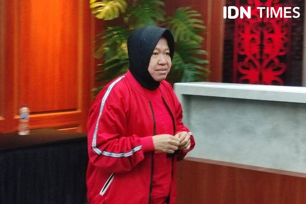 Mensos Tri Rismaharini di Sekolah Partai DPP PDIP, Lenteng Agung, Jakarta Selatan. (IDN Times/Yosafat Diva)