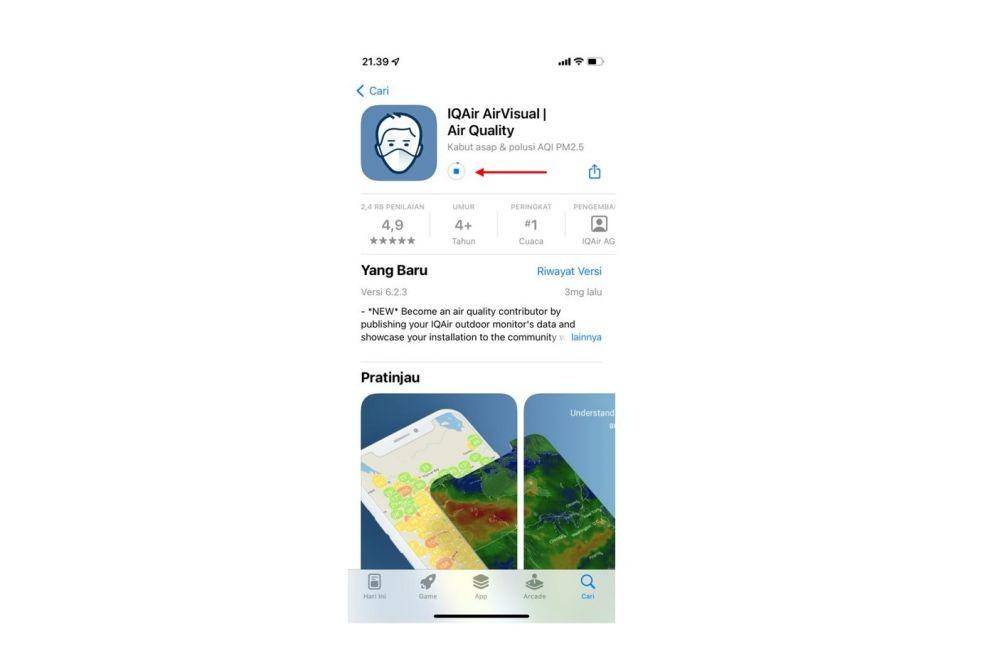 ilustrasi download aplikasi AirVisual (IDN Times/Laili Zain Damaika)
