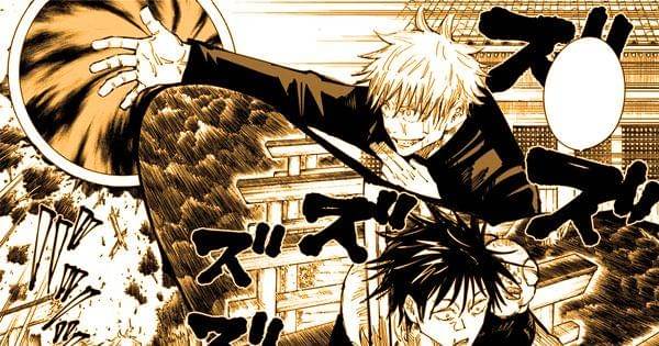 Gojo menyerang Toji  (Dok. Shueisha / Jujutsu Kaisen )